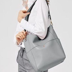 Bostanten Gray Leather Tote